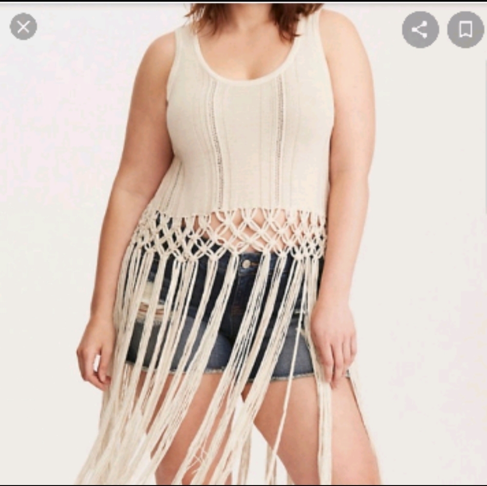 Torrid insider collection boho Fringe top size 1
